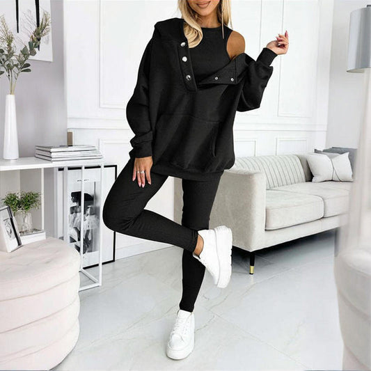 Women’s solid color three piece set