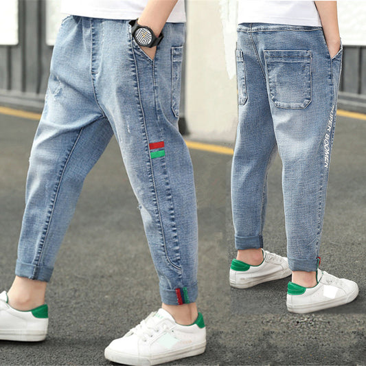 Kids' casual straight pants by Ancient Energy with a comfortable fit, featuring a simple design in neutral fabric.