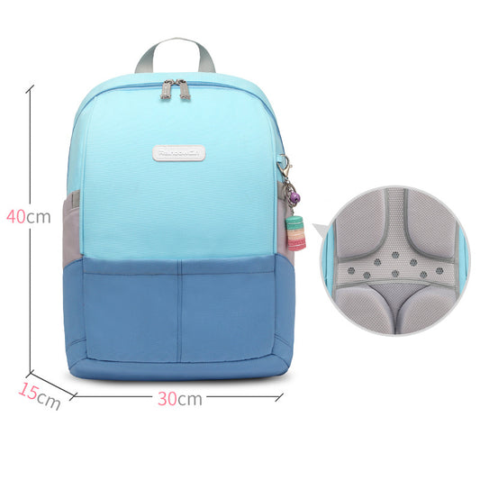 Colorful Ancient Energy elementary school backpack with adjustable straps and multiple compartments for kids' school supplies.