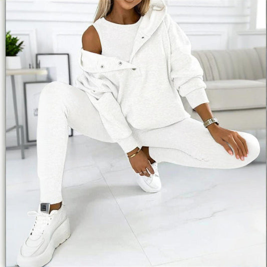 Women’s solid color three piece set
