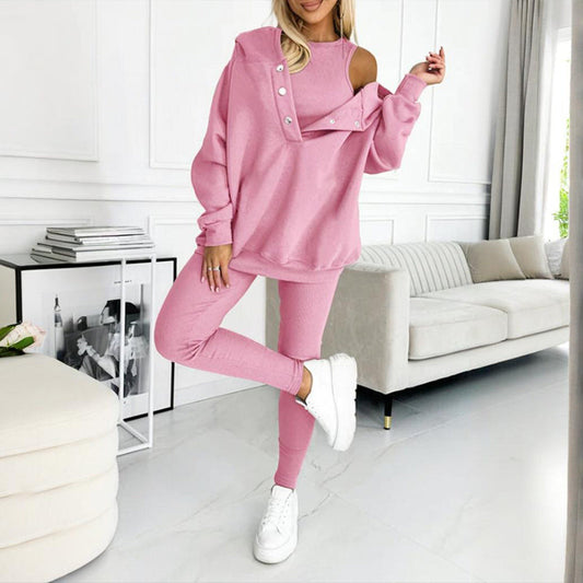 Women’s solid color three piece set