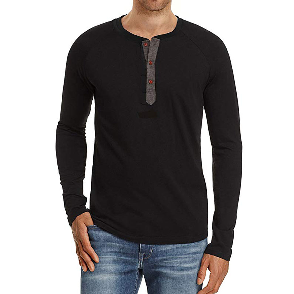 Camiseta raglán lisa de talla grande para hombre