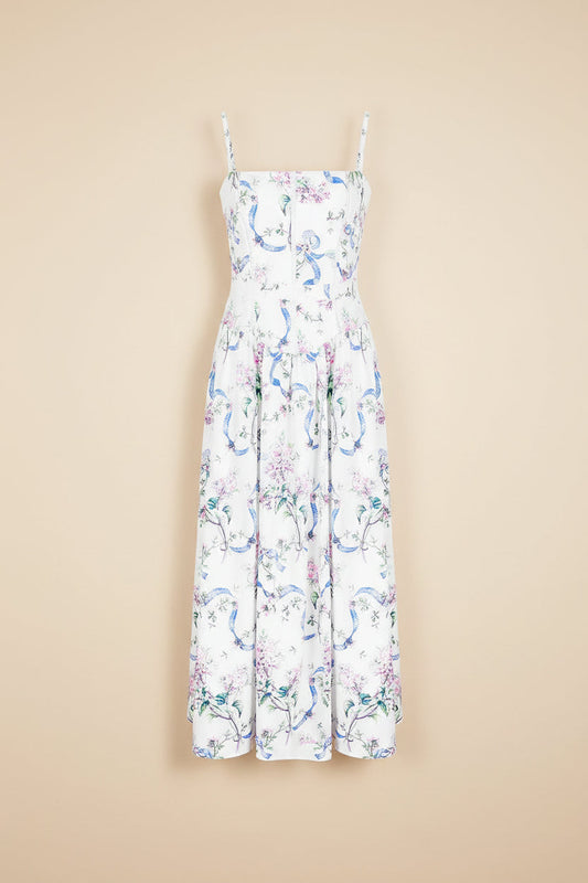 Printed Strapless Backless Maxi Dress – Fitted Long Dress