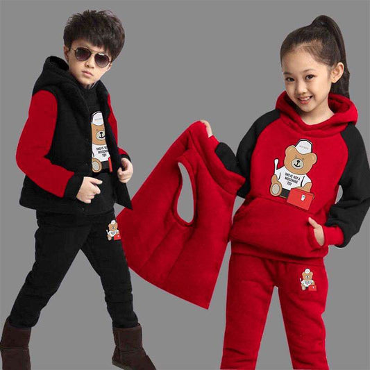 Casual boys' sport suit set by Ancient Energy with three pieces, featuring comfortable fabric, stylish design, and vibrant colors.