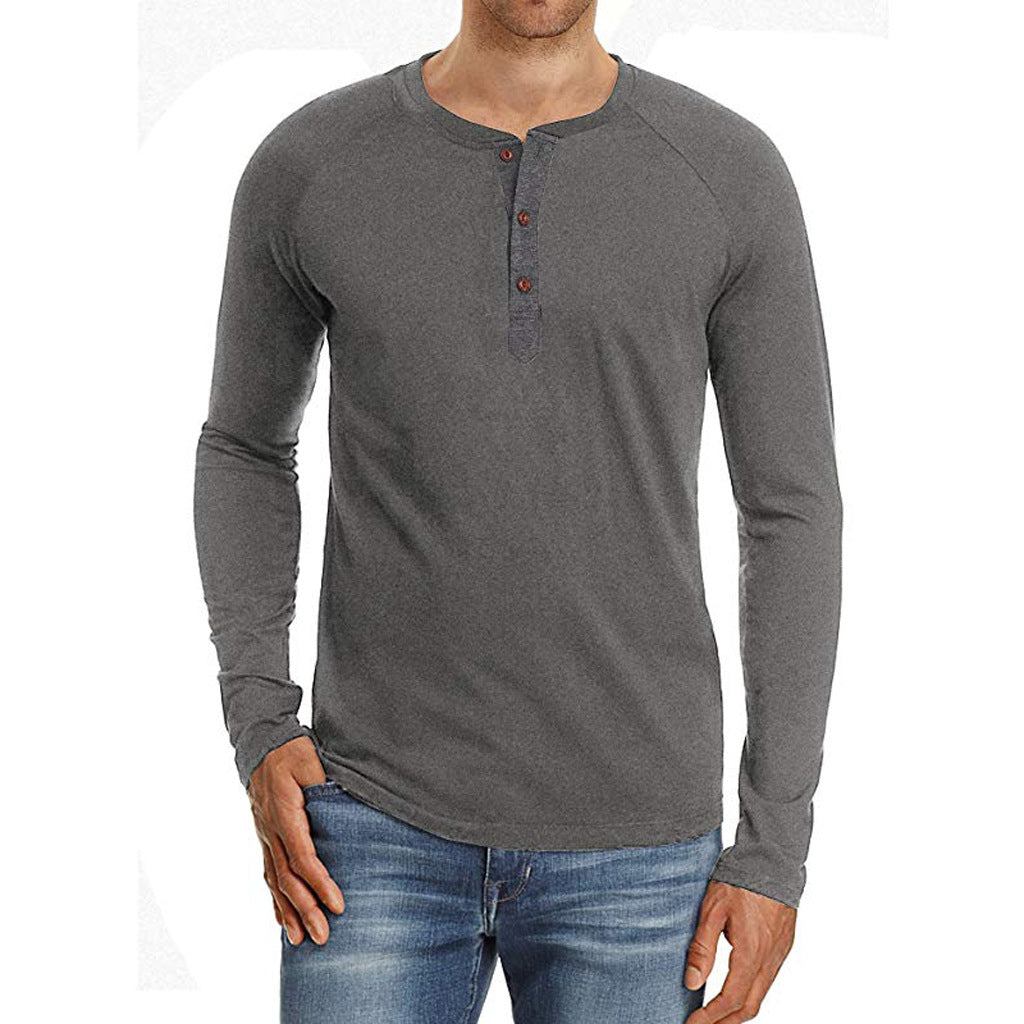 Camiseta raglán lisa de talla grande para hombre