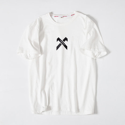 Ancient Energy hip-hop T-shirt for middle school students, pure cotton, half-sleeved casual clothing, featuring a trendy design.