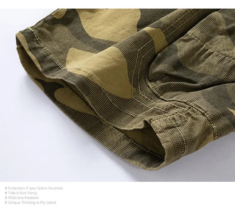 Men's Summer New Camouflage American Street Outdoor Tooling Shorts Stretch Cross-border for Amazon 9383
