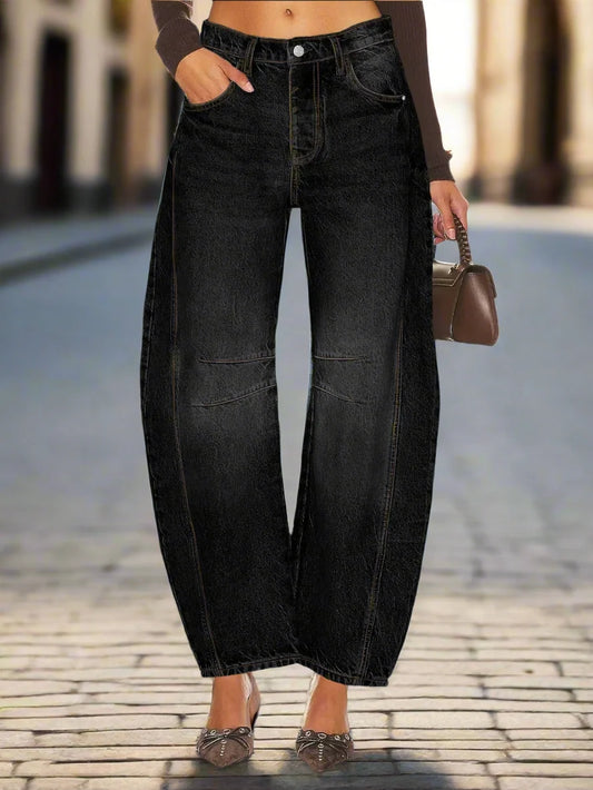 Women’s Elastic Waist High Waisted Jeans