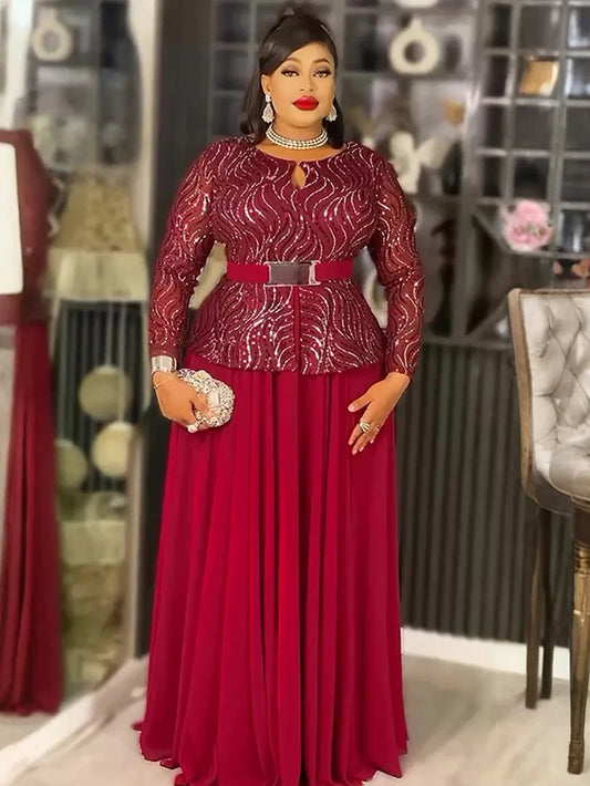 Elegant African Dresses for Women New Africa Clothing Plus Size Wedding Party Long Dress Dashiki Ankara Outfits Robe