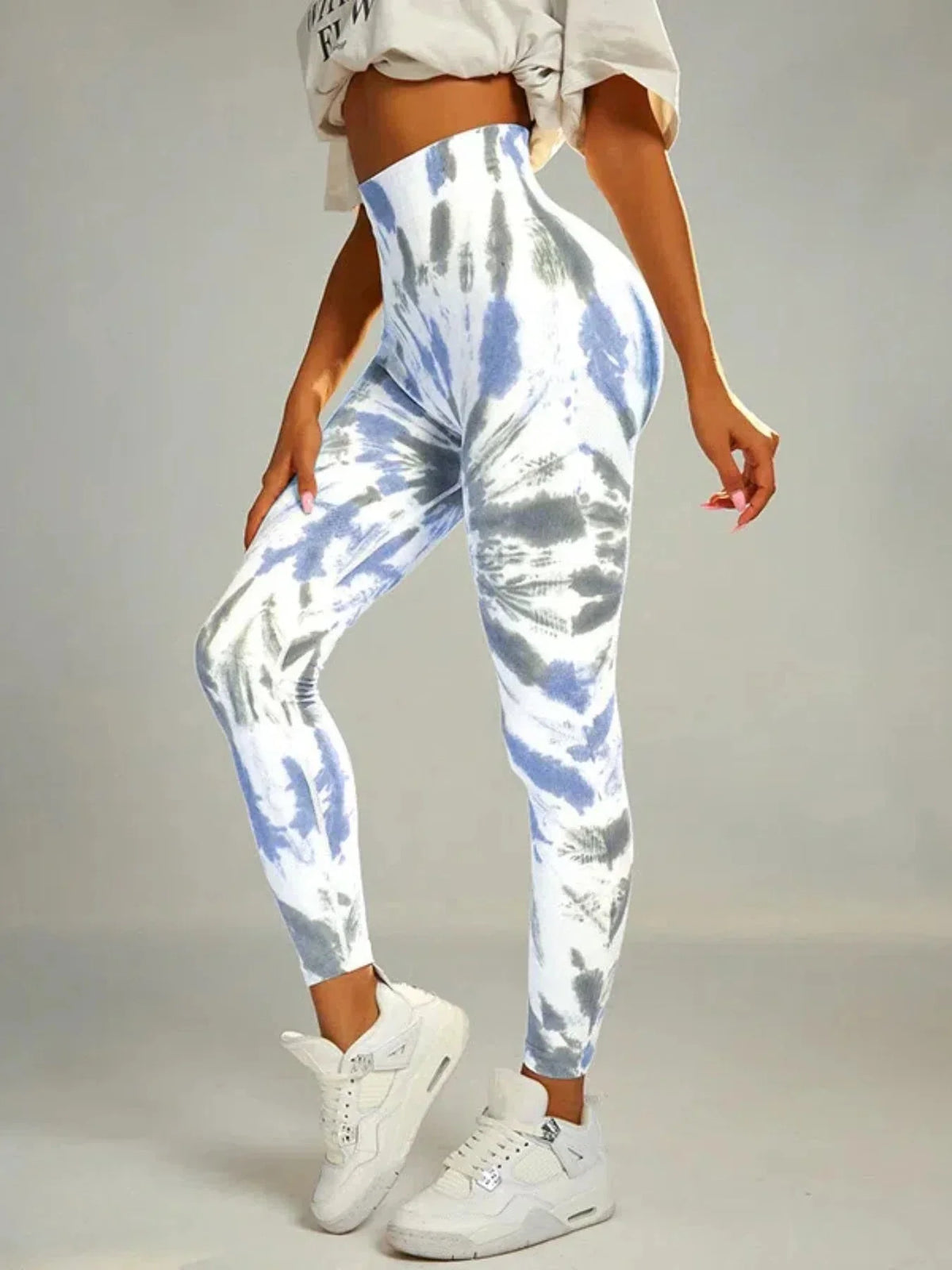 🧘♀️ Tie-Dye Seamless High-Waist Scrunch Butt Leggings