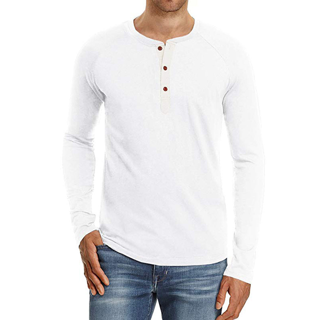 Camiseta raglán lisa de talla grande para hombre