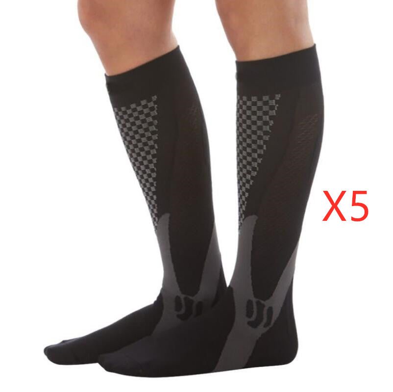 Ancient Energy athletic compression socks for men and women, designed to boost stamina and improve circulation during exercise.