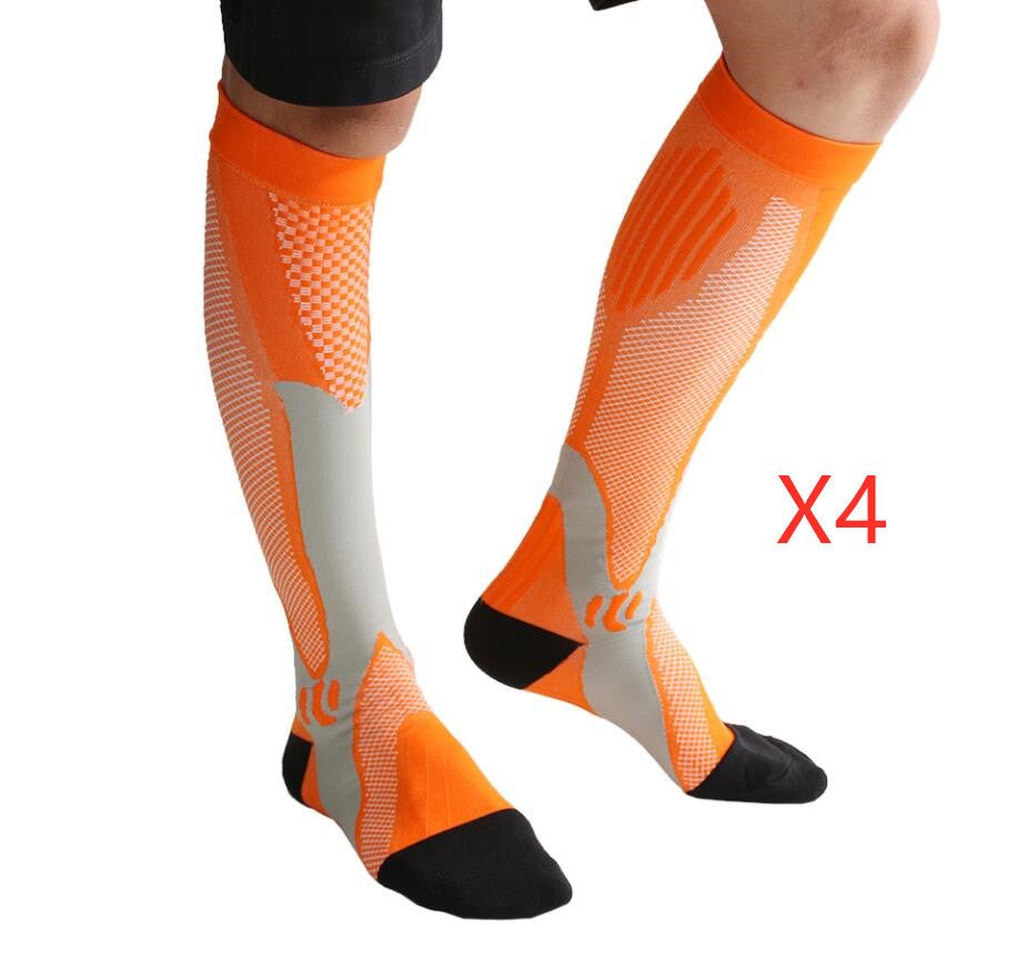 Ancient Energy athletic compression socks for men and women, designed to boost stamina and improve circulation during workouts.