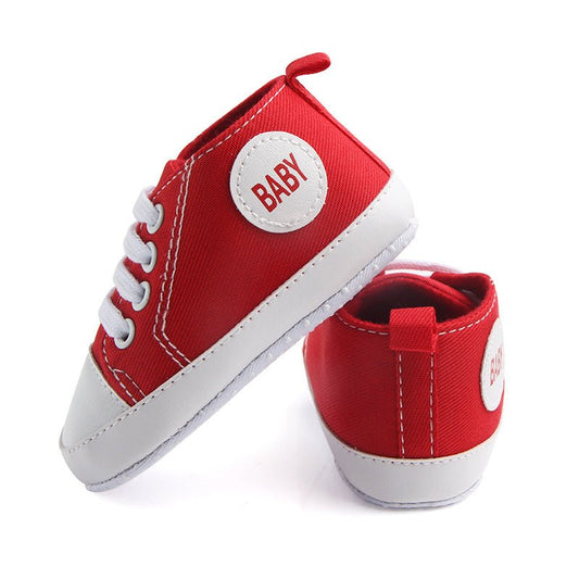Ancient Energy baby boys and girls canvas sports sneakers with soft soles and anti-slip design for first steps and toddler walking.