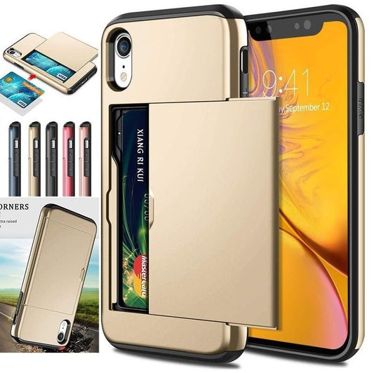 Ancient Energy robust dual-layer hybrid defender armor case for phone protection, featuring sturdy black and gray design.