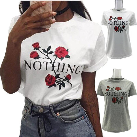 Women’s loose summer blouse shirt by Ancient Energy, casual short-sleeve T-shirt top with a relaxed fit.