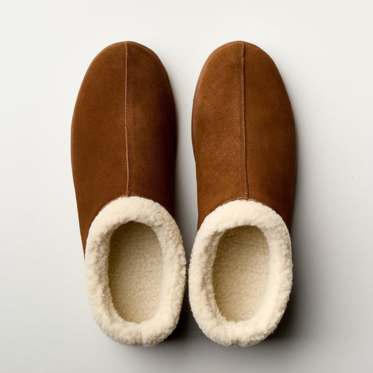 Men's Bread Ashton suede slippers with soft lining, featuring a classic slip-on design and comfortable fit for indoor wear.