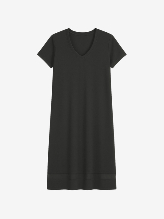 Lusome Sleep USA Gabriela Nightie chemise in soft fabric, featuring delicate lace details and a relaxed fit for comfortable sleepwear.