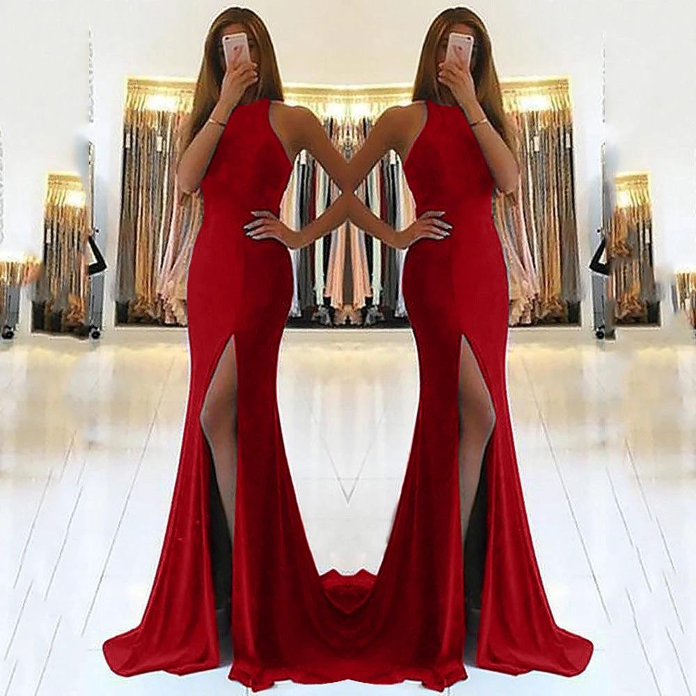 Elegant long ladies' evening dress by MANDOTOS featuring a flowing silhouette and stylish design for formal occasions.