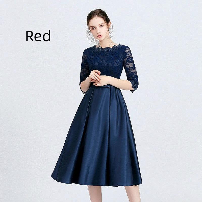Mandotos casual mid-length evening dress for women, featuring a versatile design with elegant fabric and a flattering fit.