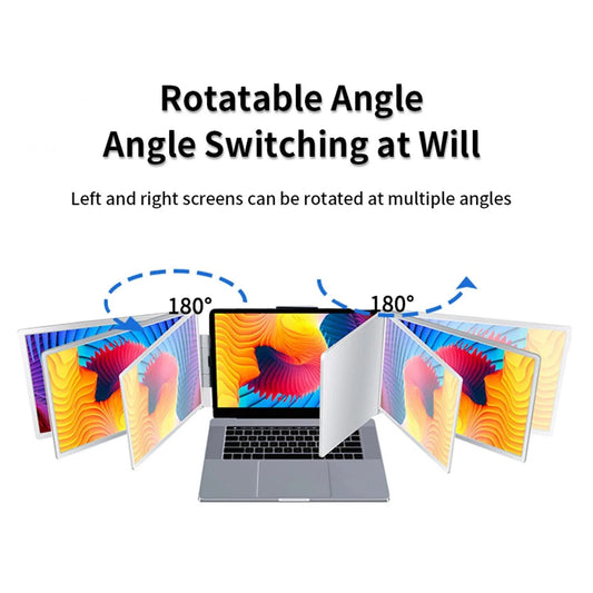 Mandotos 12-inch dual monitor screen extender for laptops, HD IPS LCD display, compatible with MacBook and Huawei laptops.