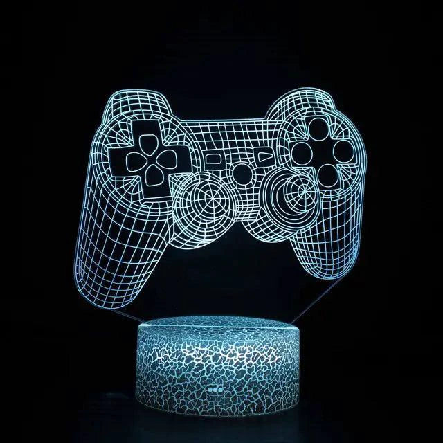 Mandotos 3D LED RGB gamer light showcasing vibrant, colorful lighting effects for gaming setups and room decor.