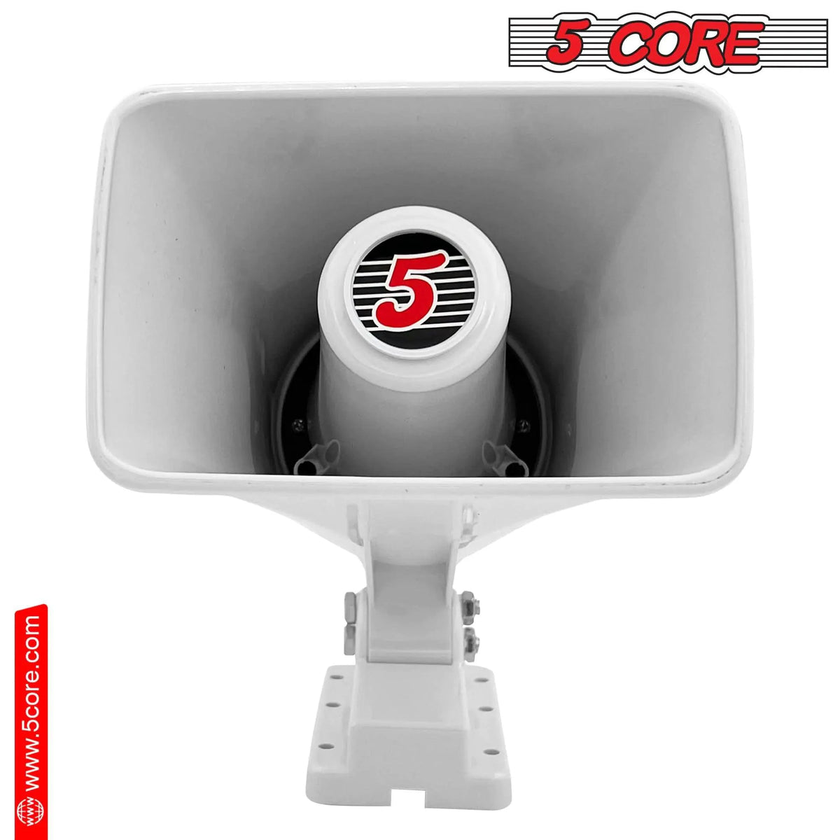 Mandotos 5Core Universal PA Horn Speaker 50W 6x4 with durable plastic housing and mounting bracket for public address systems