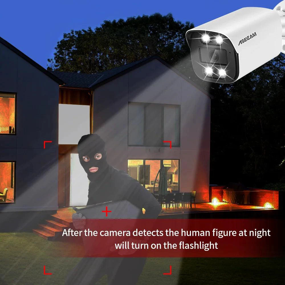 Mandotos 8MP IP camera with 4K resolution, enhanced audio, and night vision for clear security monitoring.
