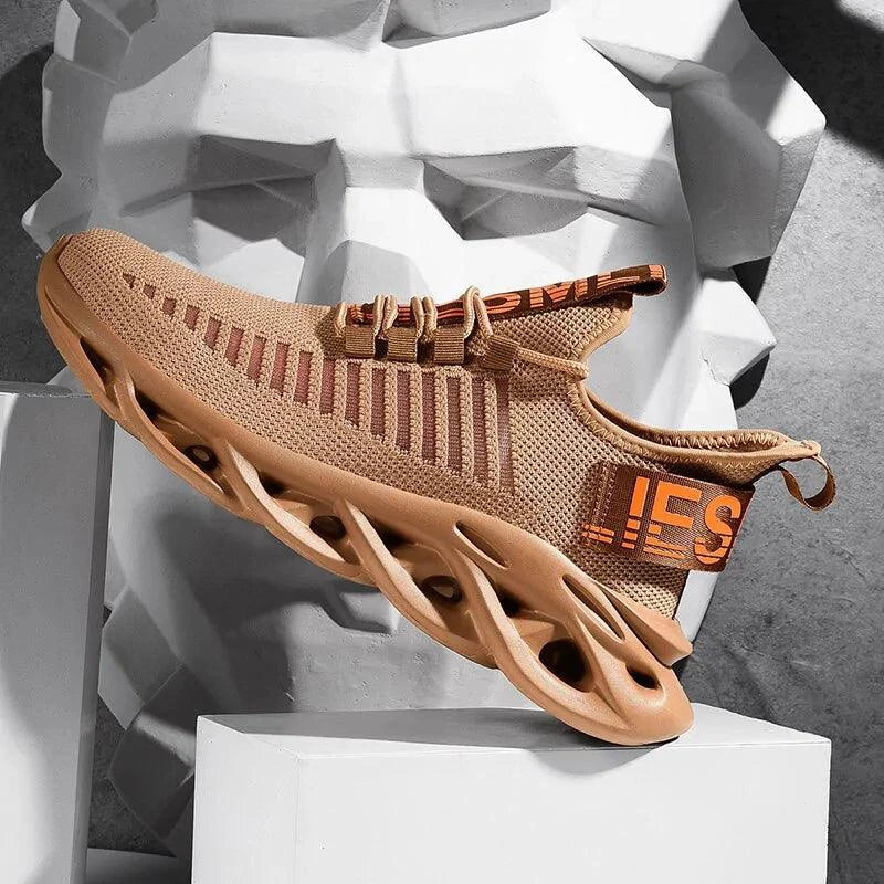 Mandotos men's advanced cushioning running shoes with breathable mesh upper and ergonomic design for comfortable performance.
