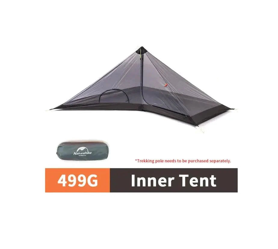 Mandotos Adventure Comfort Camping Tent set up outdoors with open entrance, showcasing durable fabric and spacious interior.