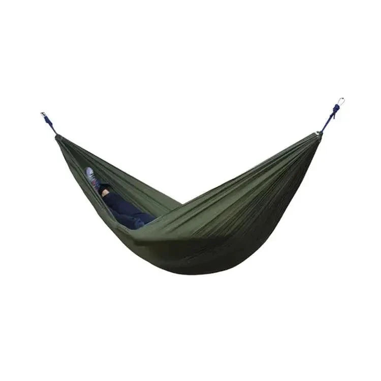 Mandotos Adventure Hammock Pack with lightweight hammock, straps, and accessories for outdoor camping and relaxing.