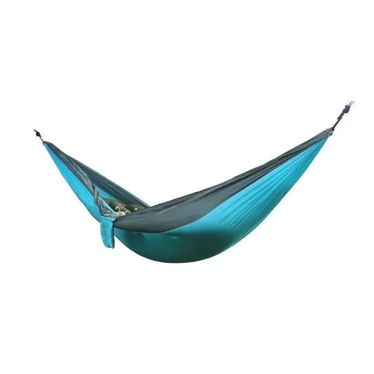 MANDOTOS Adventure Hammock Pack with lightweight hammock, straps, and accessories for outdoor camping and relaxation.