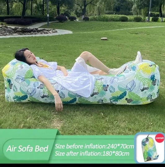 Mandotos AirLounge Elite sofa bed with plush cushioning and sleek design, demonstrating versatile seating and sleeping functionality.