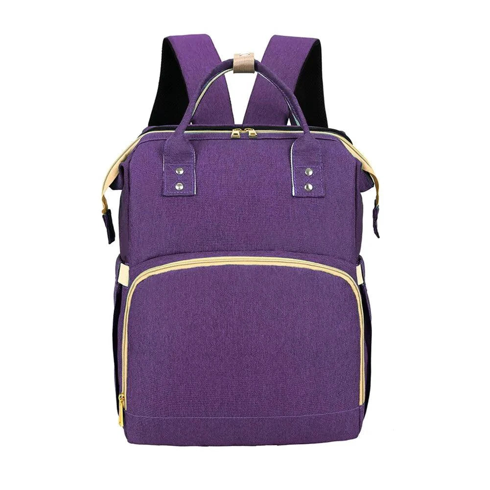 MANDOTOS all-in-one stroller diaper backpack with multiple compartments, adjustable straps, and easy-access pockets for parents.