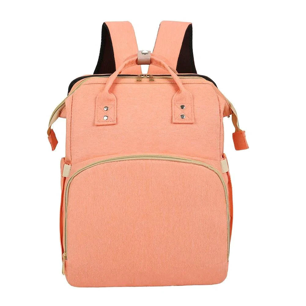 Mandotos all-in-one stroller diaper backpack with multiple compartments and adjustable straps for parents on the go.