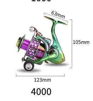 MANDOTOS AluSpin Reel Master fishing reel with metallic finish and ergonomic handle, designed for smooth casting and durability.