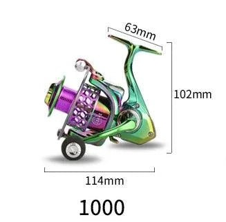 Mandotos AluSpin Reel Master fishing reel with silver aluminum body and ergonomic handle for smooth casting and retrieval.