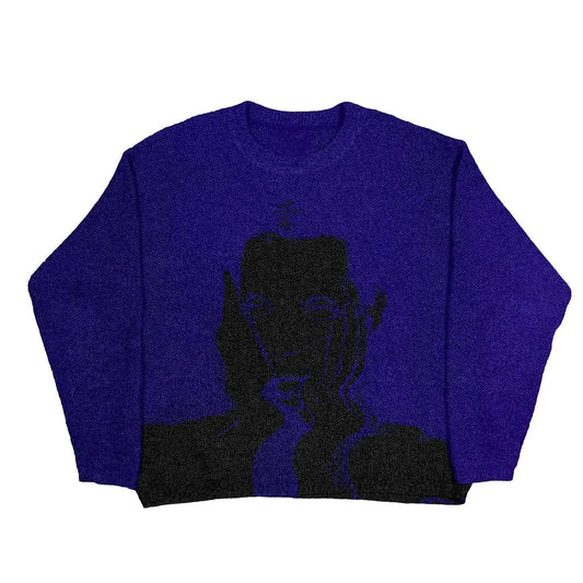 Mandotos women's autumn and winter sweater in cozy knit fabric, featuring a stylish design ideal for cold weather.