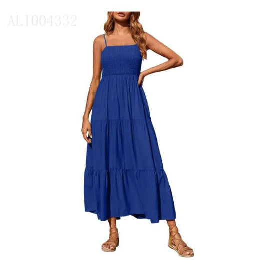 Mandotos chic chiffon layered swing dress with flowing fabric and elegant design, perfect for stylish casual occasions.