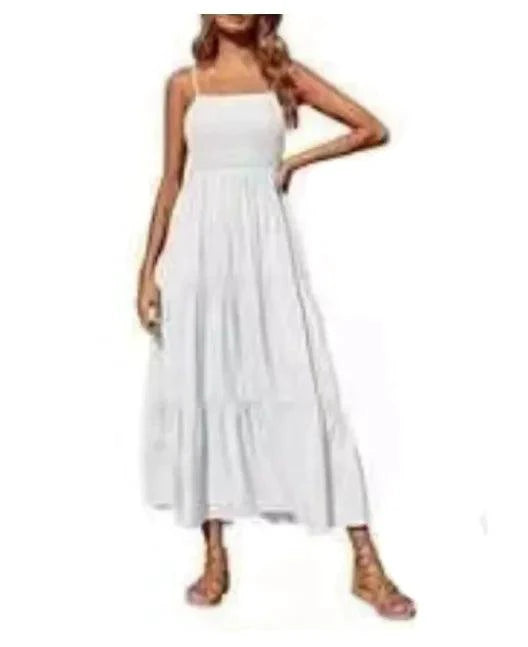 Mandotos chic chiffon layered swing dress with flowing fabric and elegant design, perfect for casual or semi-formal occasions.