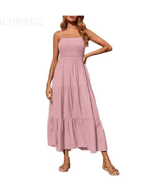 Mandotos chic chiffon layered swing dress with flowing fabric and elegant design, perfect for stylish occasions.