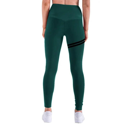 Mandotos chic gold print leggings with stylish metallic design and comfortable fit, perfect for trendy casual wear.