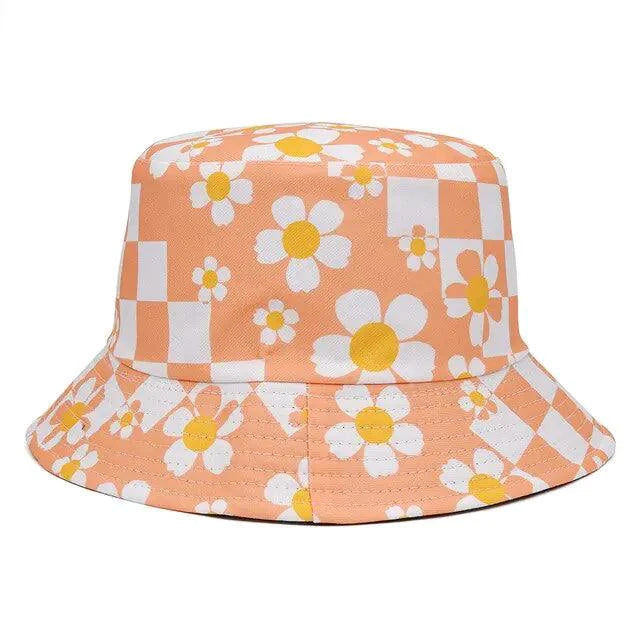Mandotos chic unisex bucket hat made of lightweight fabric with a stylish wide brim and casual design.
