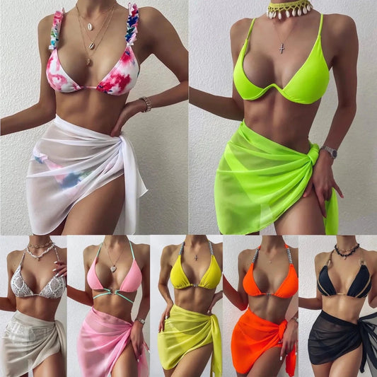 Mandotos ChicWave elegant chiffon sarong with lightweight, flowing fabric perfect for beach style and seaside adventures.