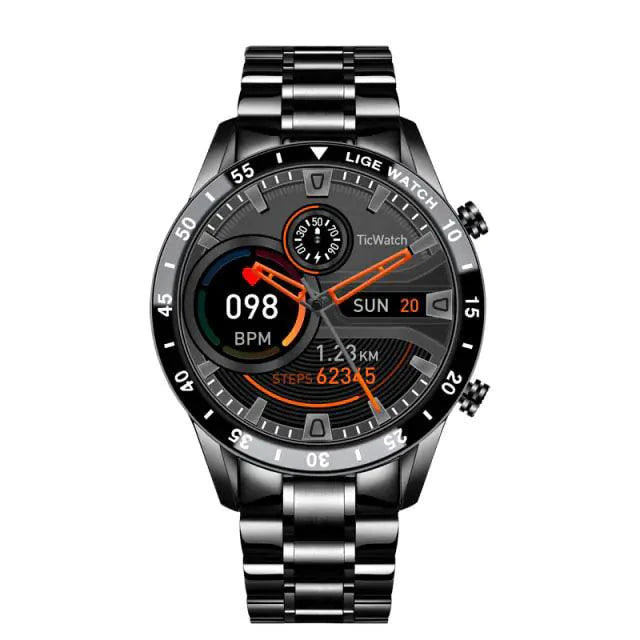 Mandotos Circle Elite Smart Watch with round display and fitness tracking features, shown on a wrist.
