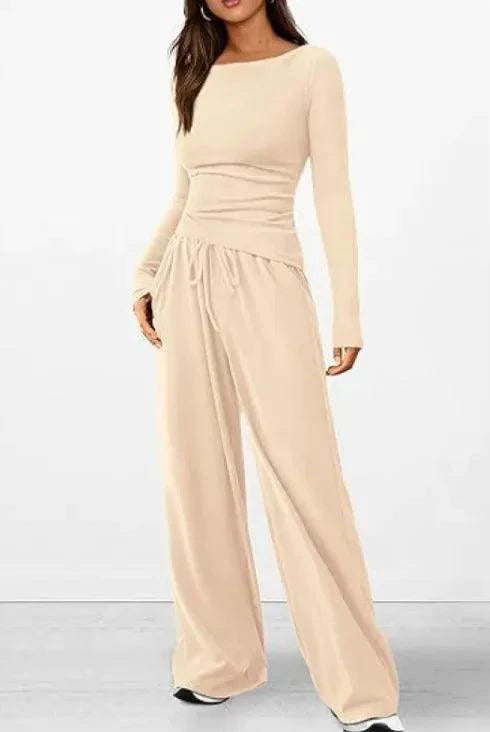 Mandotos City Comfort Asymmetrical Ensemble featuring a stylish top and matching bottoms, perfect for casual wear.