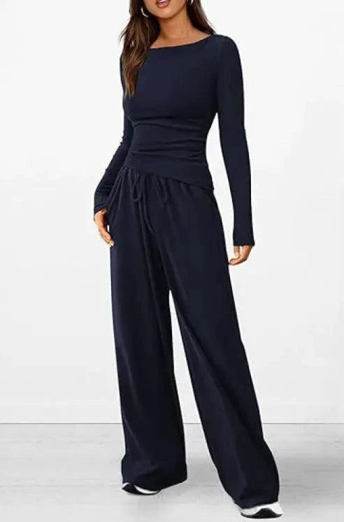 Mandotos City Comfort Asymmetrical Ensemble featuring stylish layered clothing and modern design on a mannequin.