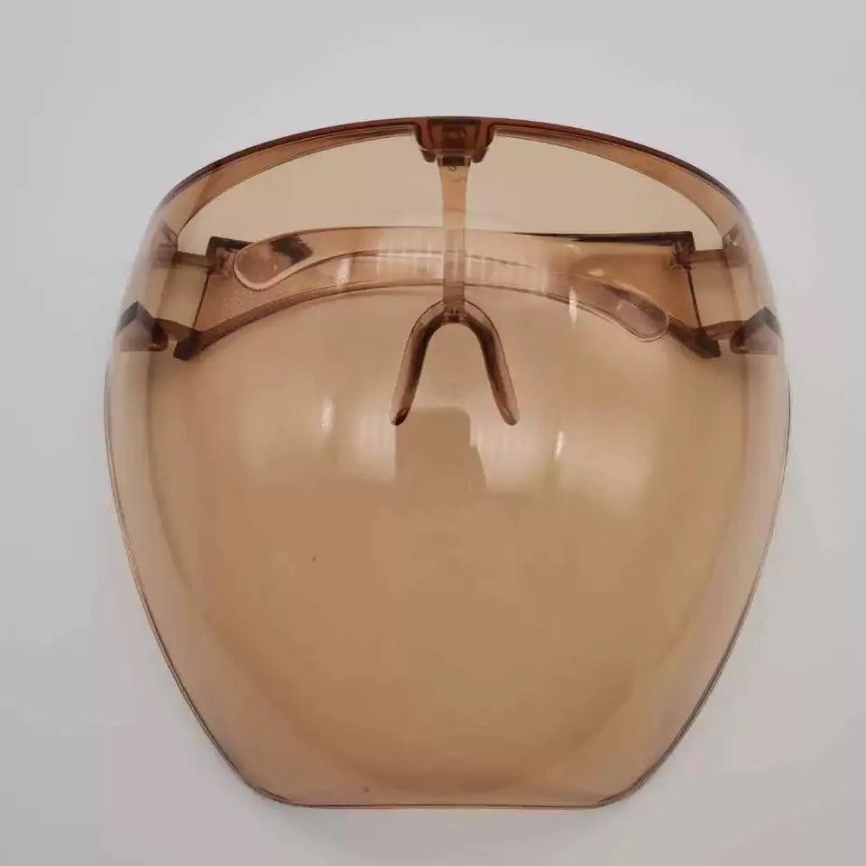 Mandotos ClearShield anti-spray eyewear with transparent lenses and black frame, designed to protect eyes from spray and splashes.