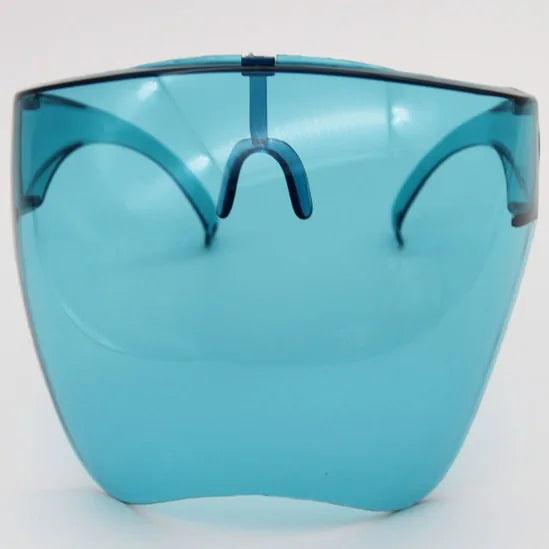 Mandotos ClearShield anti-spray eyewear with transparent protective lens and adjustable black frame on a white background.