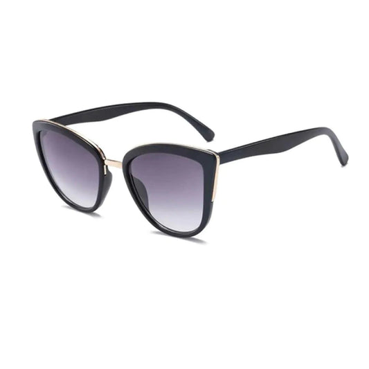 Mandotos Cleo Cat Eye Shades featuring black frames and tinted lenses, stylish eyewear for a trendy look.